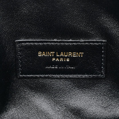 Saint Laurent Lambskin Quilted Gaby Zipped Pouch Rouge Cabernet 6 of 12