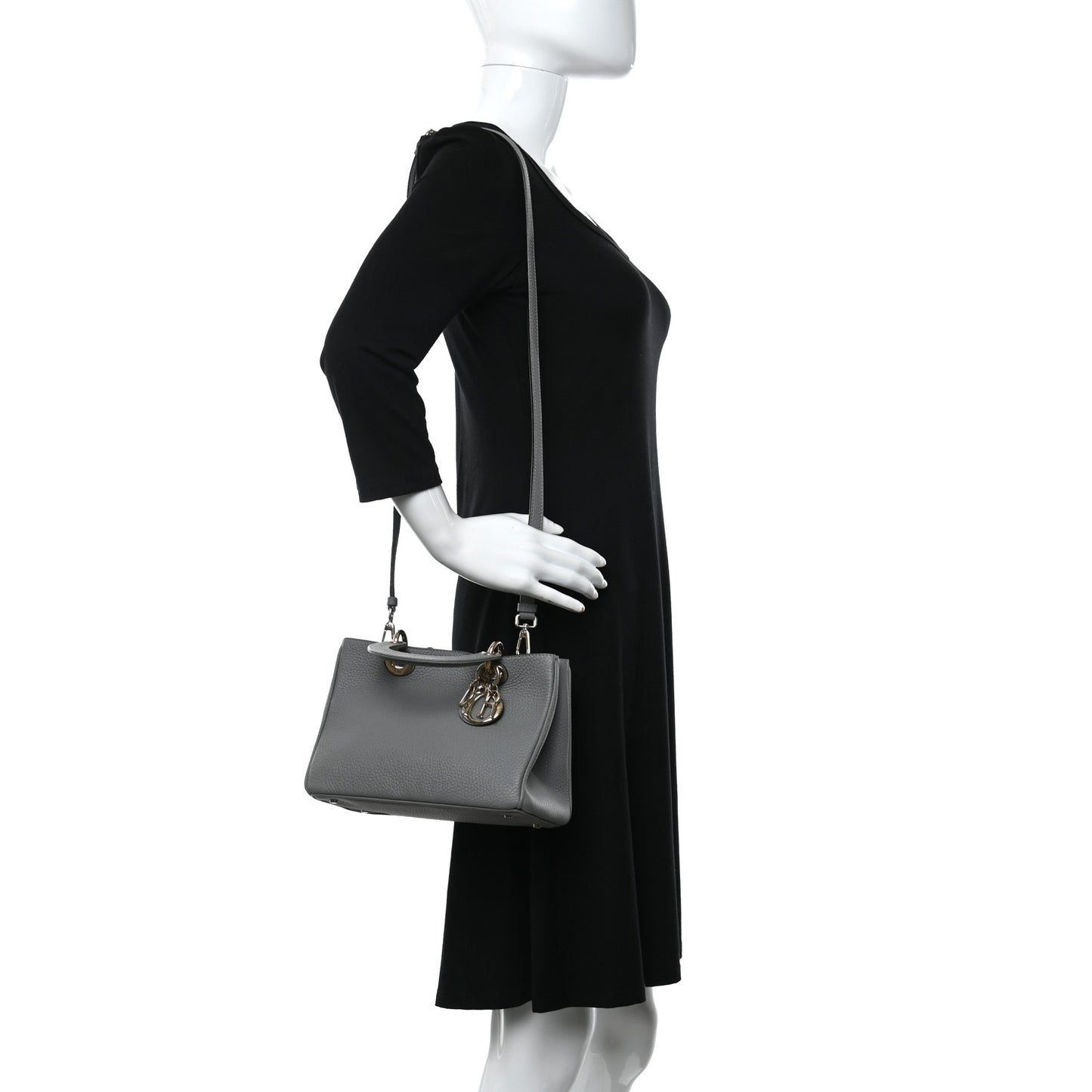 Calfskin Mini Diorissimo Tote Gris