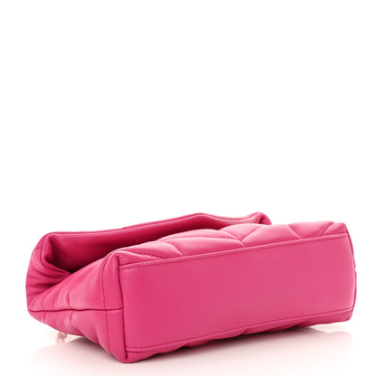 Saint Laurent Lambskin Quilted Toy Loulou Puffer Monogram Chain Satchel Bubblegum 4 of 11