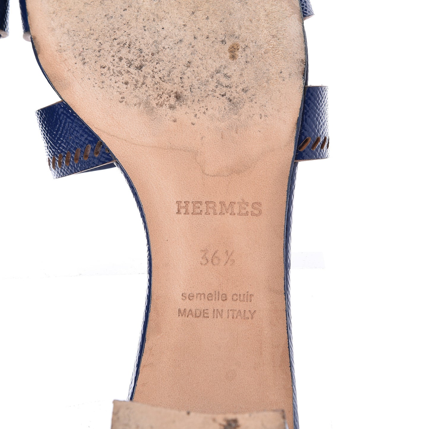 Patent Epsom Oasis Sandals 36.5 Bleu Saphir
