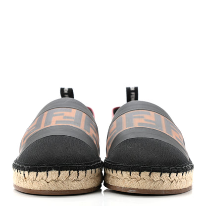 Fendi Canvas Mesh FF Colibri Espadrilles 39 Black Tobacco Moro 2 of 11