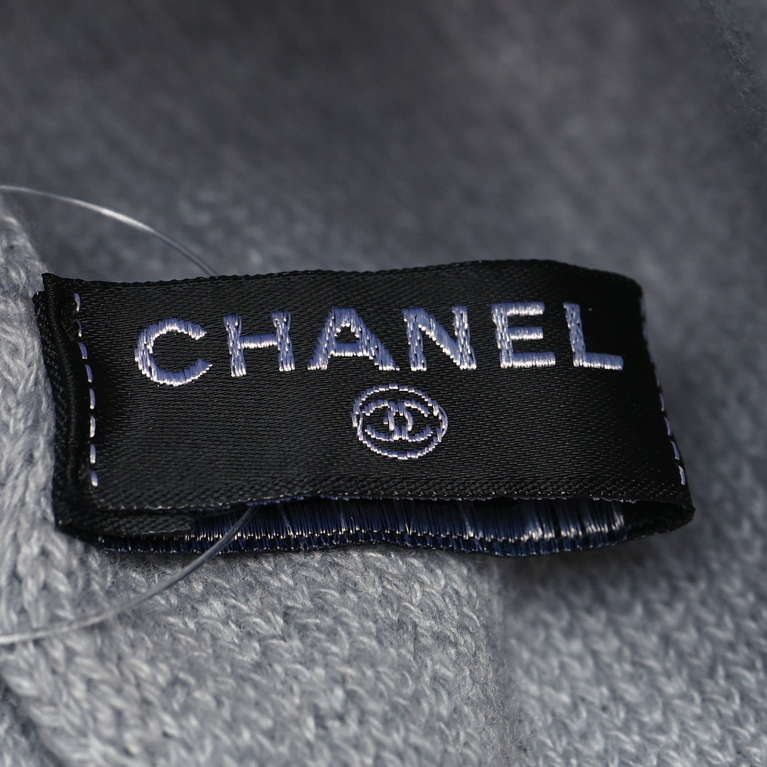 Chanel Cashmere CC Beanie Hat Grey 4 of 4