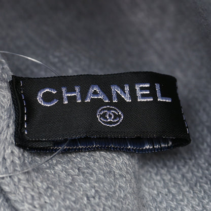 Chanel Cashmere CC Beanie Hat Grey 4 of 4