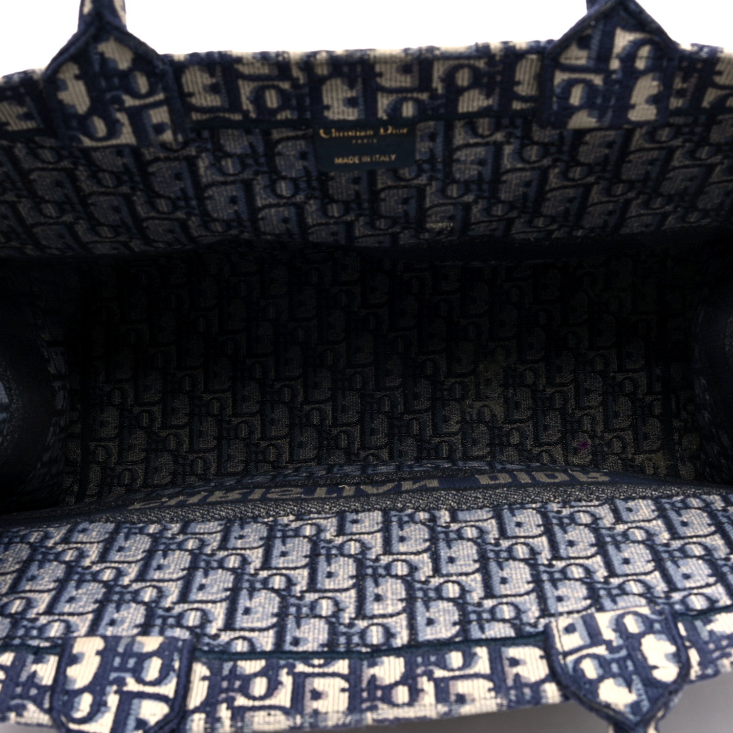 Christian Dior Oblique Large Book Tote Blue Multicolor 5 of 12
