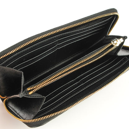 Burberry Haymarket Check Calfskin Elmore Zip Around Wallet Black 8 of 8