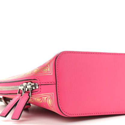 Gucci X SEGA Calfskin GUCCY Stars Mini Dome Shoulder Bag Violet Fuxia Gold 8 of 9