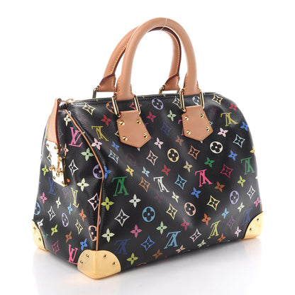 Louis Vuitton Monogram Multicolor Speedy 30 Black 3 of 9