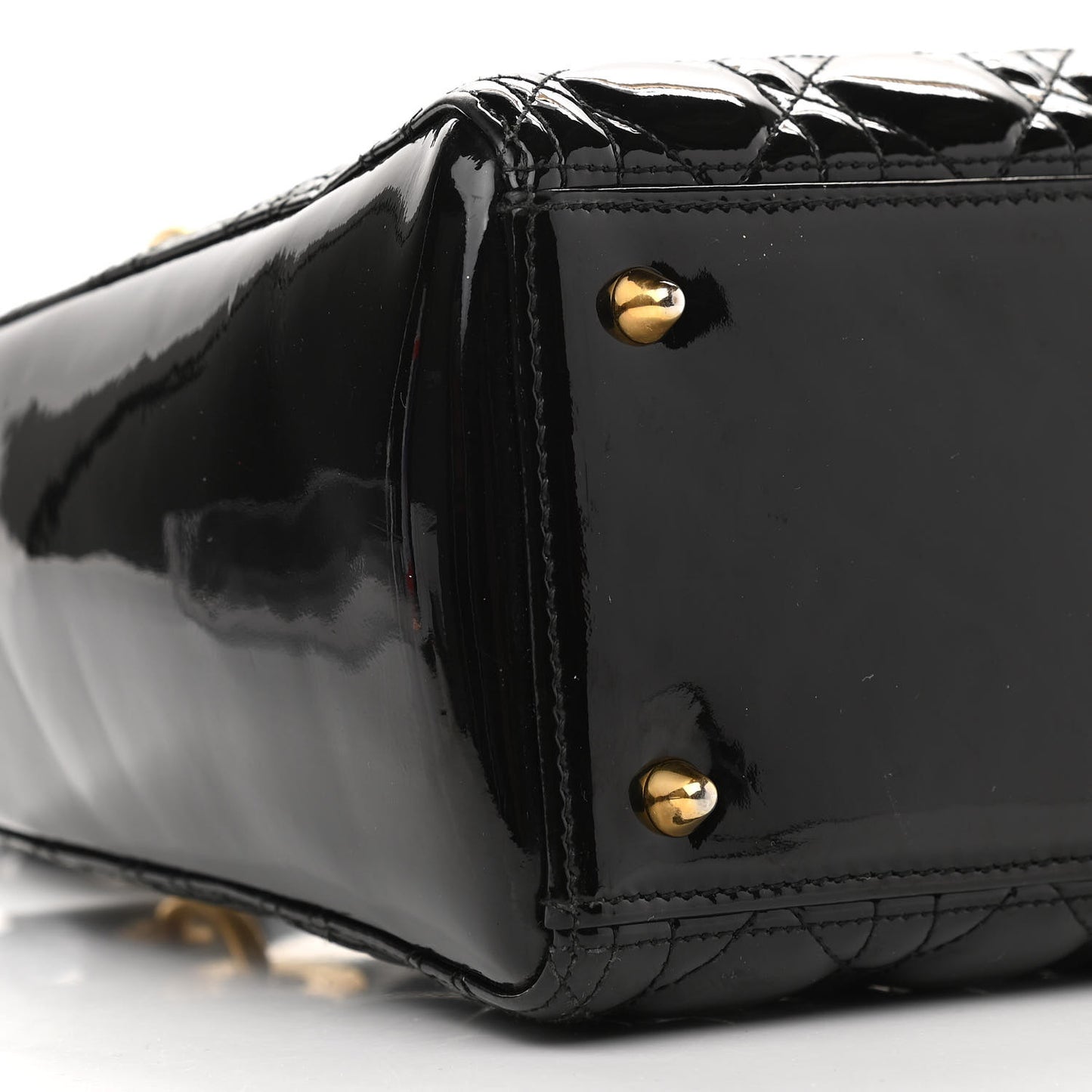 Patent Cannage Medium Lady Dior Black