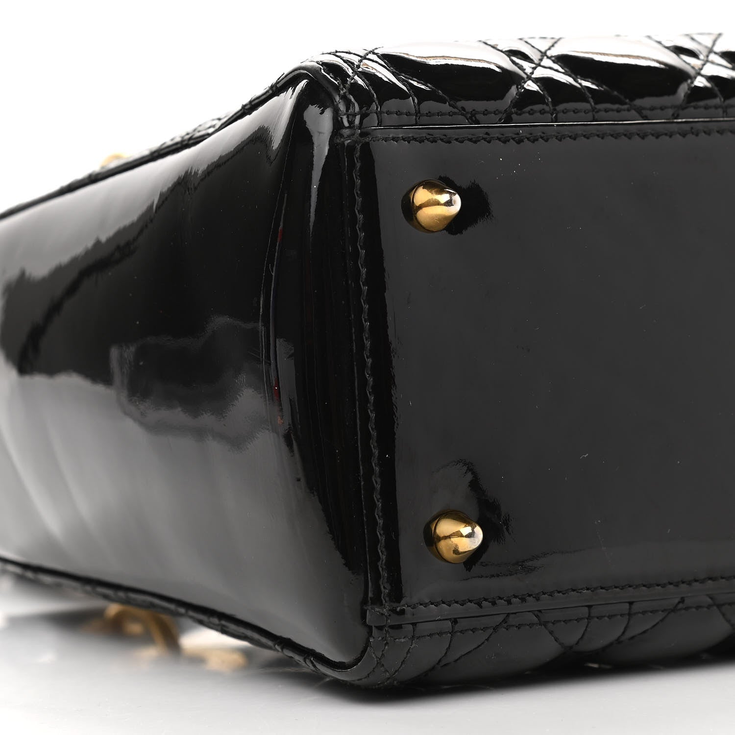 Christian Dior Patent Cannage Medium Lady Dior Black 8 of 10