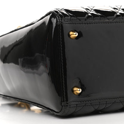Christian Dior Patent Cannage Medium Lady Dior Black 8 of 10
