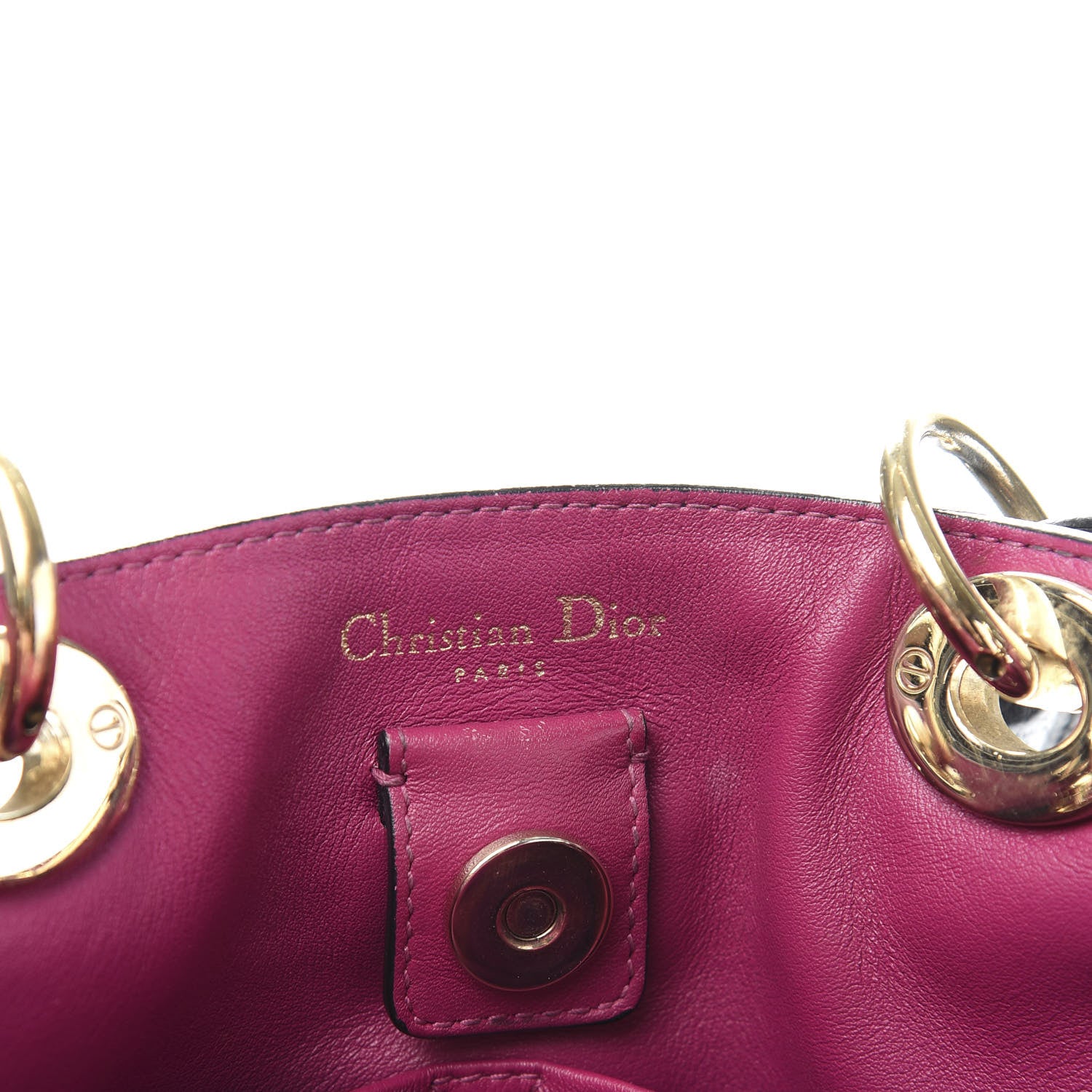 Christian Dior Bullcalf Small Diorissimo Tote Black Rose Indien 6 of 16