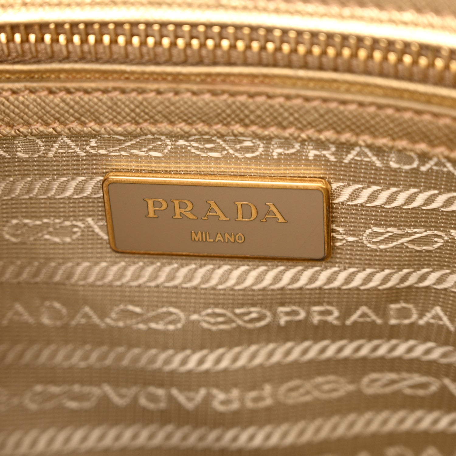 Prada Metallic Saffiano Small Galleria Double Zip Tote Platino 5 of 22