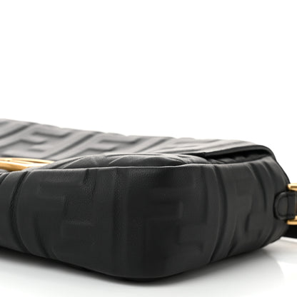 Fendi Nappa FF 1974 Embossed Baguette Black 10 of 11