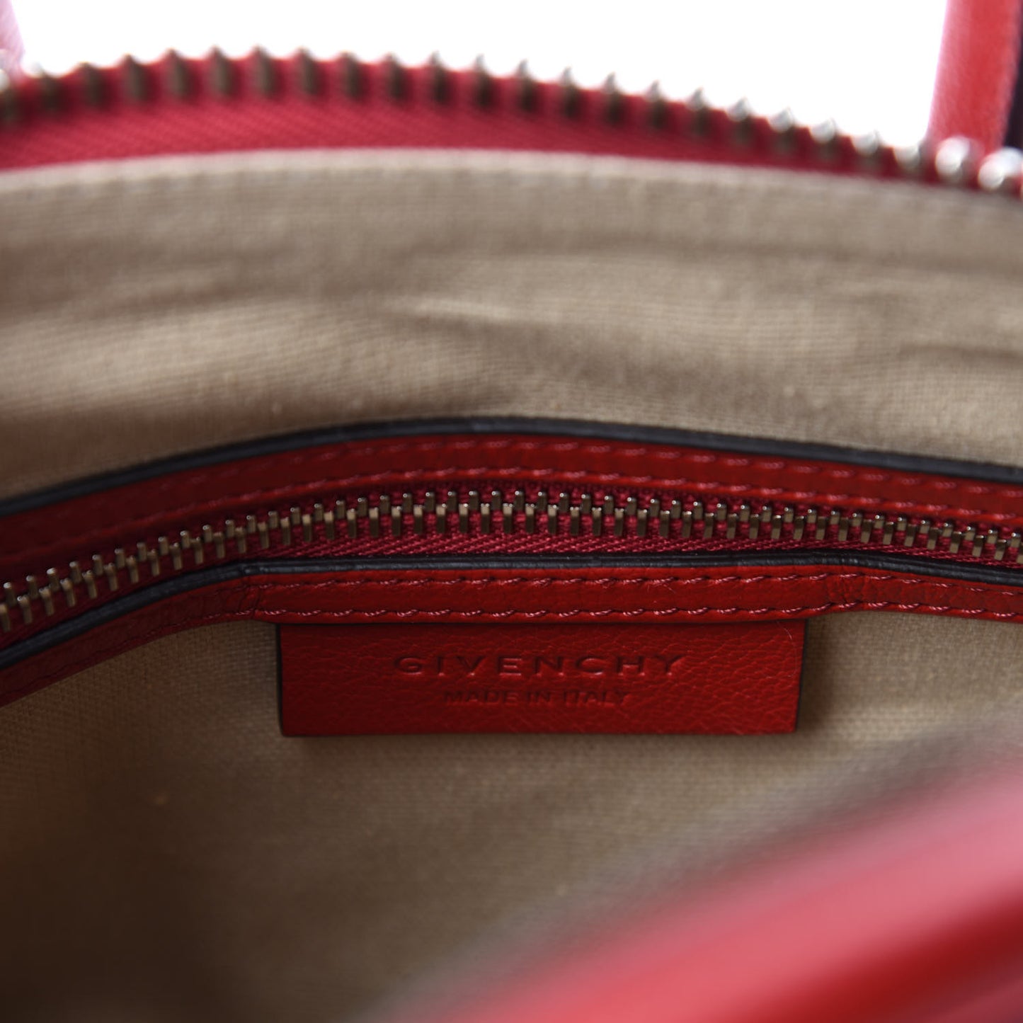 Sugar Goatskin Mini Antigona Medium Red