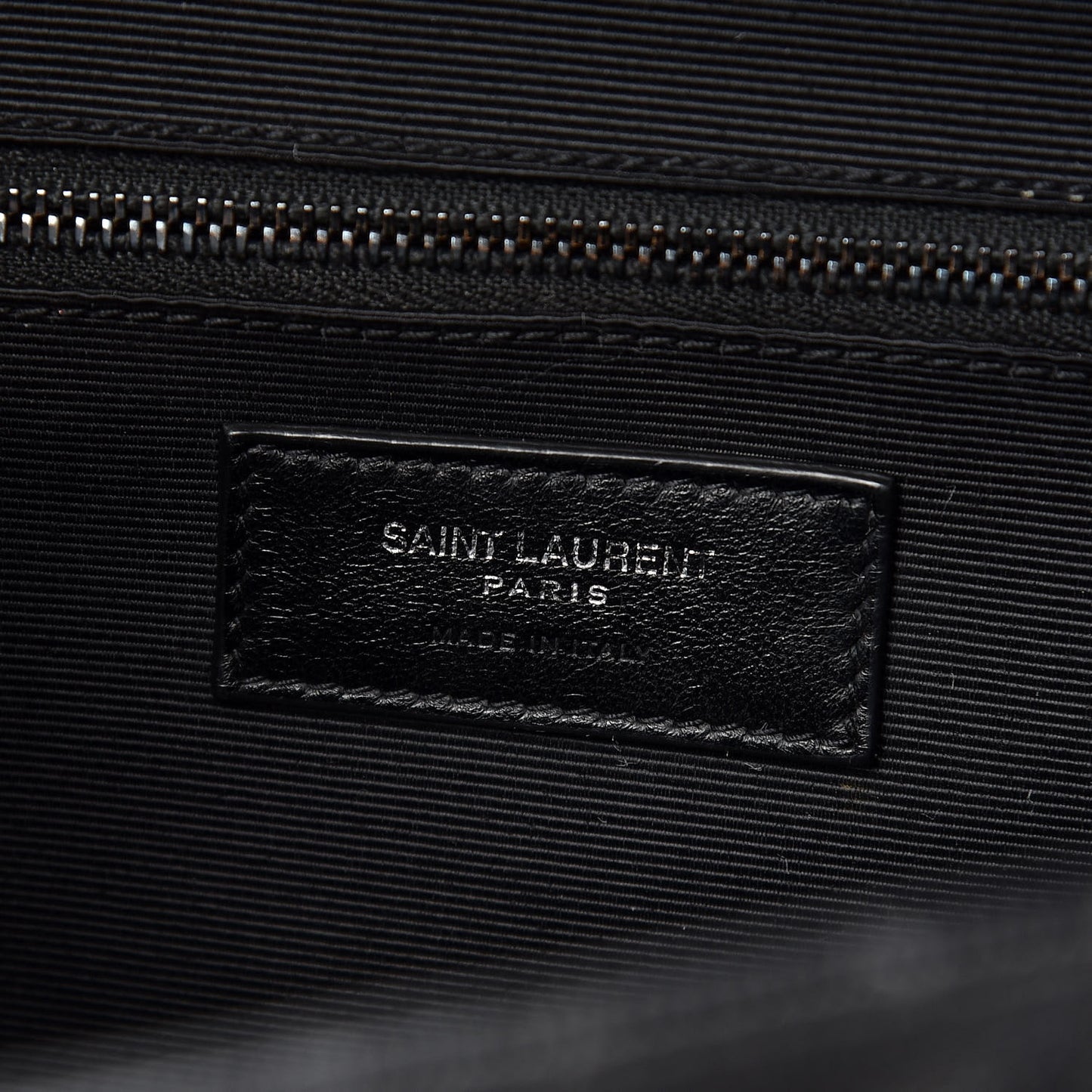 Grain De Poudre Textured Mixed Matelasse Large Triquilt Monogram Monochrome Satchel Black
