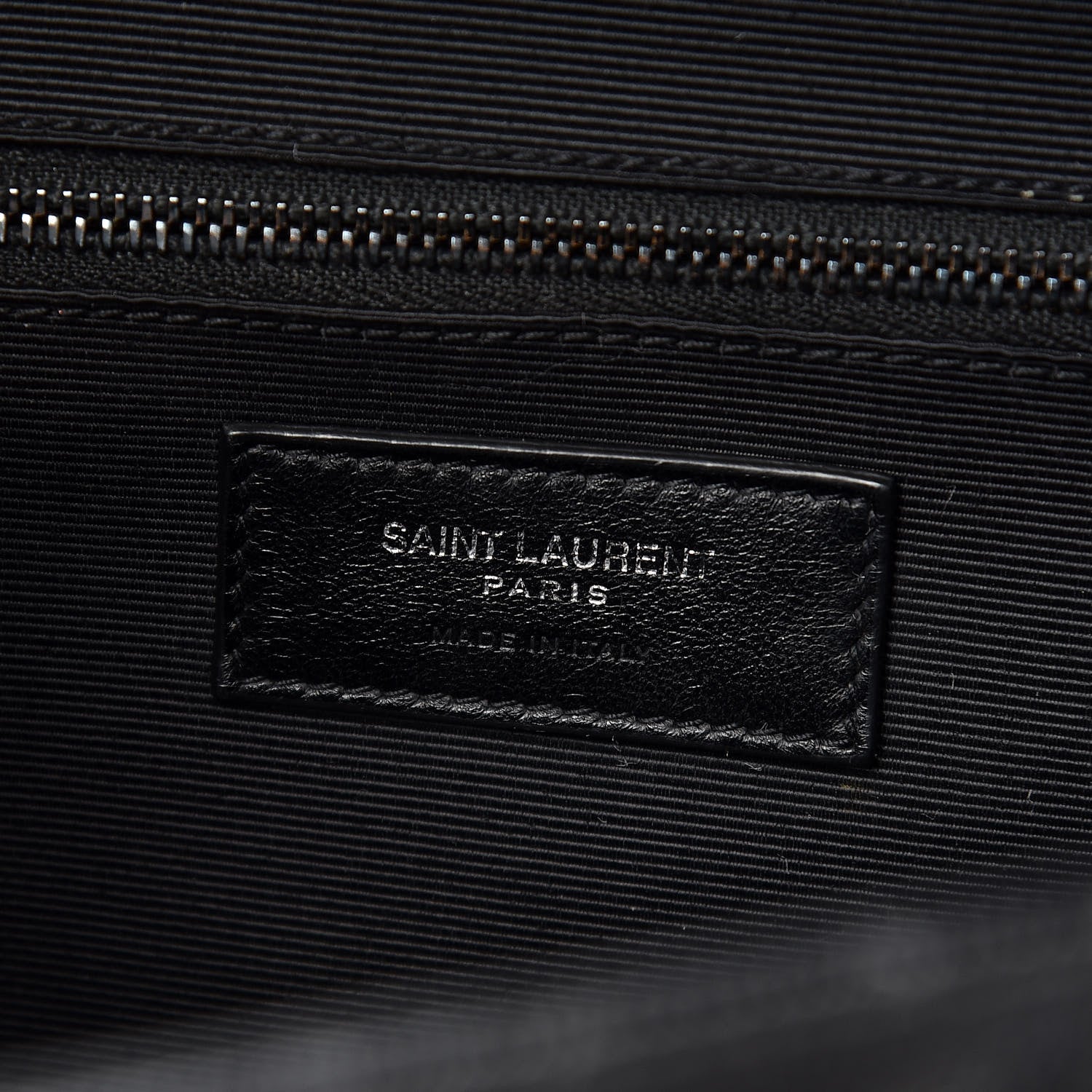 Saint Laurent Grain De Poudre Textured Mixed Matelasse Large Triquilt Monogram Monochrome Satchel Black 6 of 10