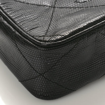 Chanel Lizard Diamond Quilted Small Tassel Camera Case Black 8 of 10