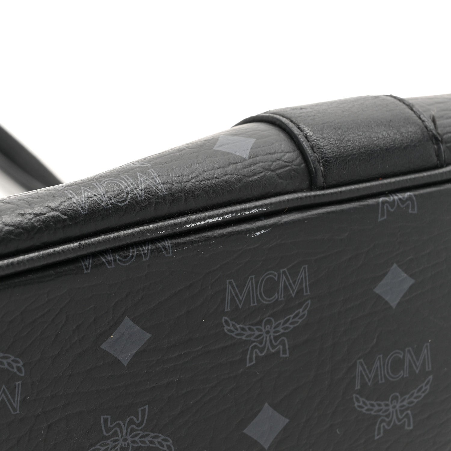 MCM Visetos Medium Liz Reversible Shopper Tote Black 1736308