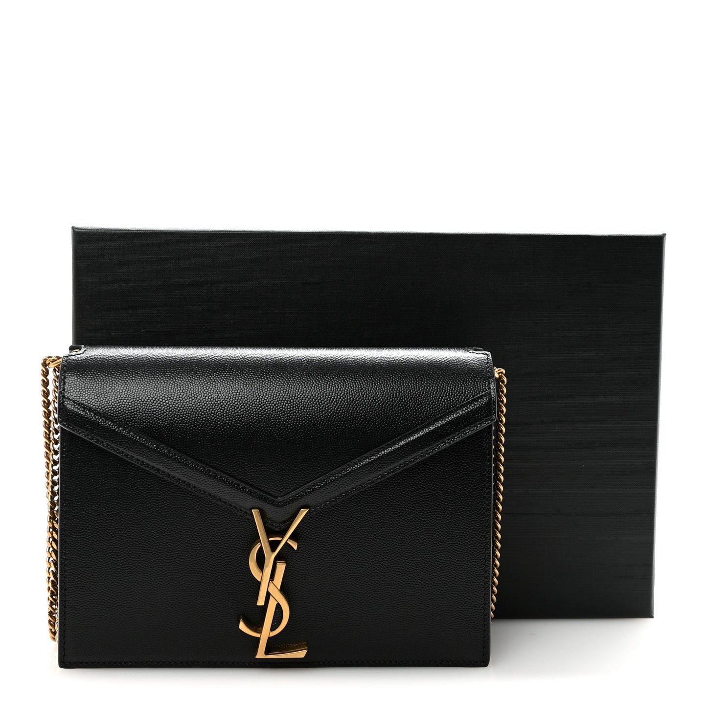 Grain De Poudre Monogram Cassandra Clasp Bag Black