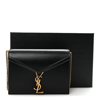 Saint Laurent Grain De Poudre Monogram Cassandra Clasp Bag Black 10 of 10