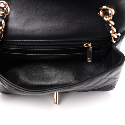 Chanel Lambskin Quilted Mini Coco Charms Rectangular Flap Black 5 of 10