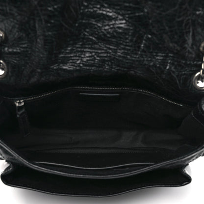 Saint Laurent Crinkled Calfskin Matelasse Monogram Medium Niki Chain Satchel Black 5 of 9