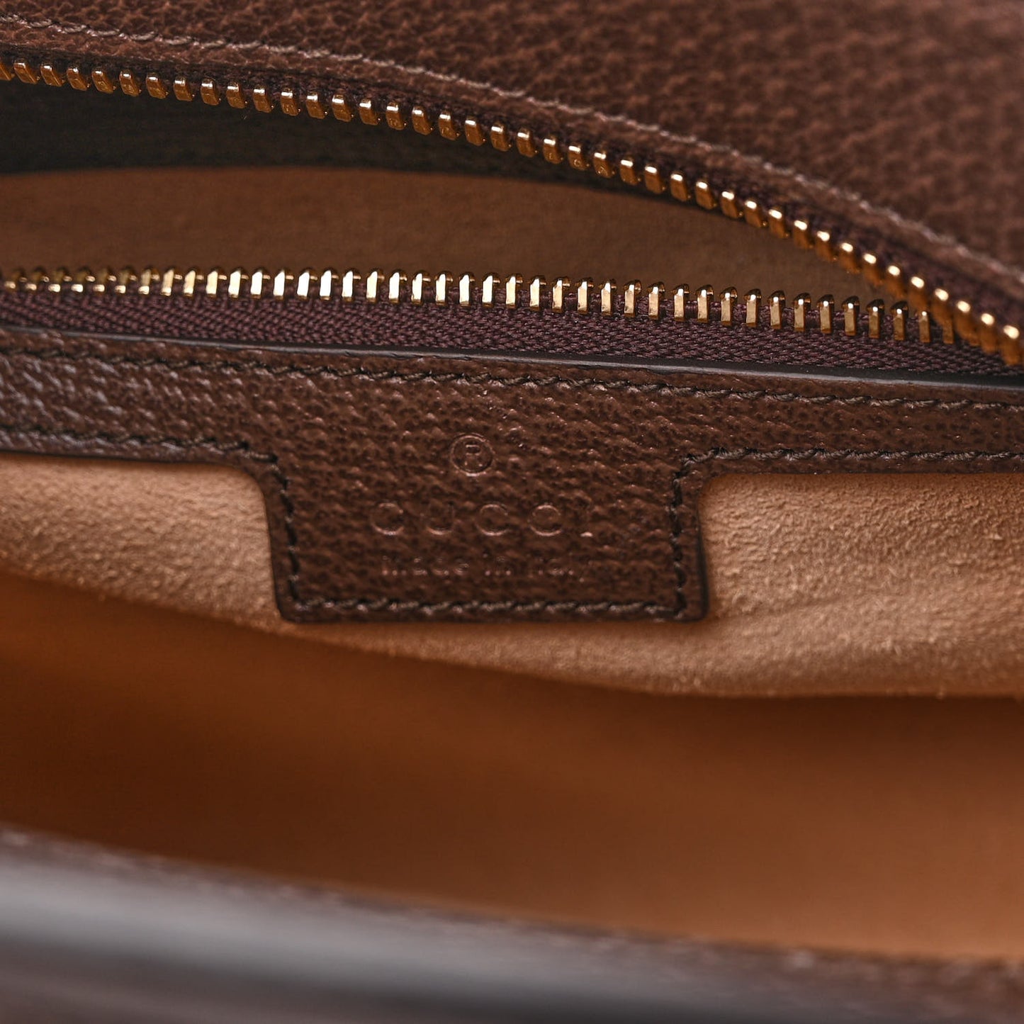 GG Supreme Monogram Textured Dollar Calfskin Web Small Ophidia Slip Handle Tote Beige Ebony New Acero