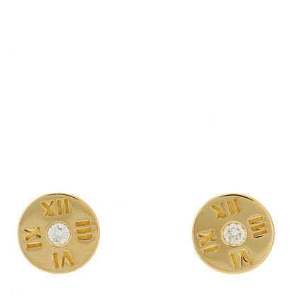 Tiffany 18K Yellow Gold Diamond Mini Atlas Earrings 1 of 5