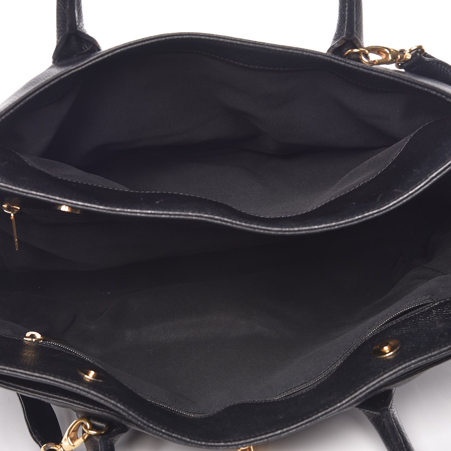 Calfskin Cerf Shopper Tote Black