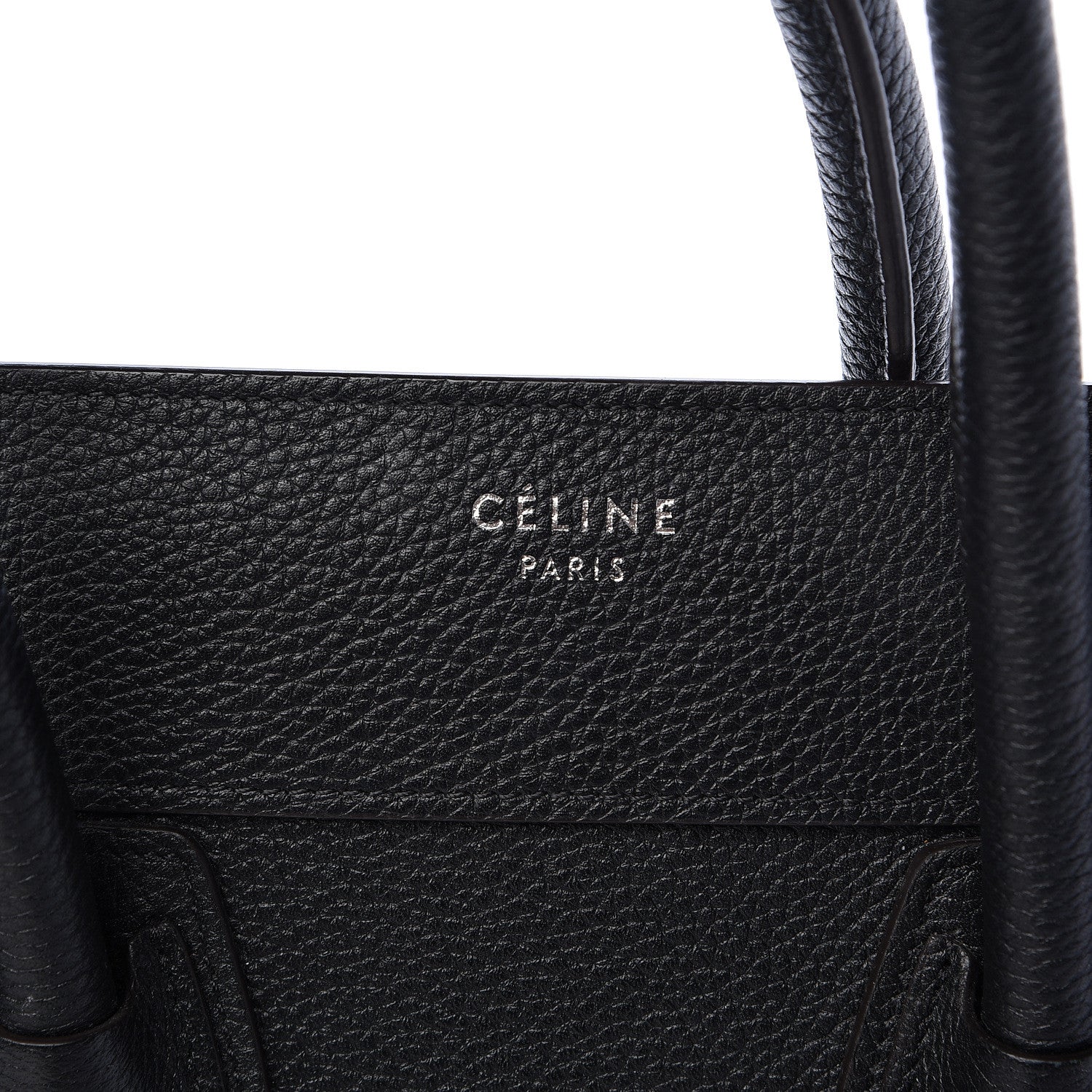 Celine Drummed Calfskin Mini Luggage Black 6 of 17