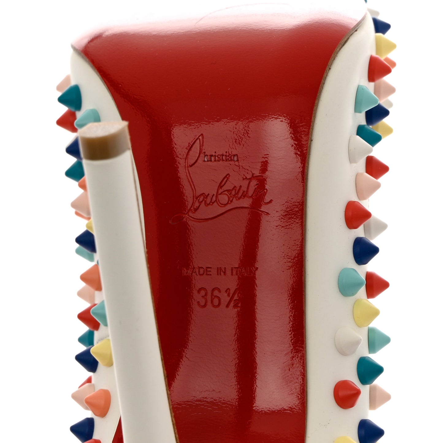 Gomme Pigalle Spikes 120 Pumps 36.5 White Multicolor