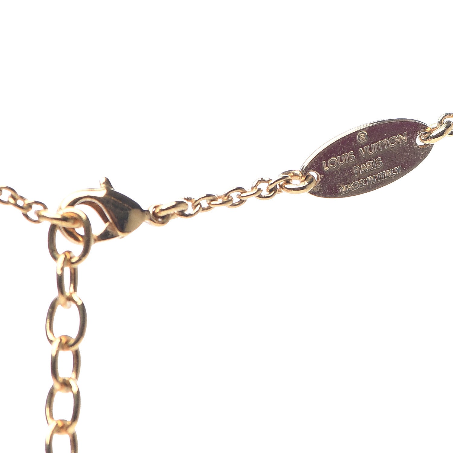 Louis Vuitton Essential V Necklace Gold 5 of 6