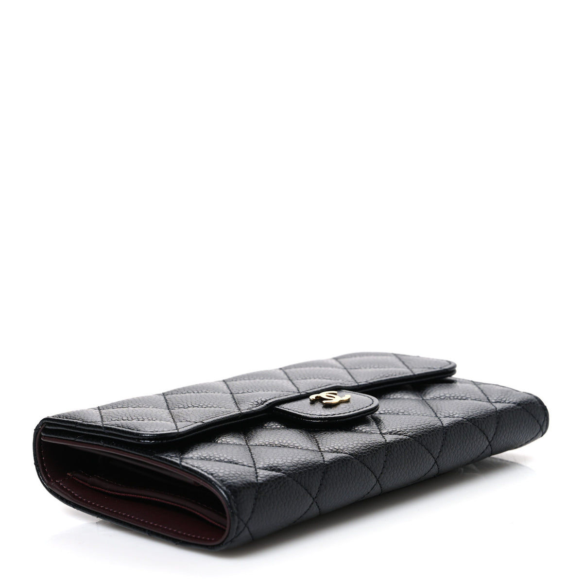 Chanel Caviar Quilted Long Flap Wallet Black 4 of 8