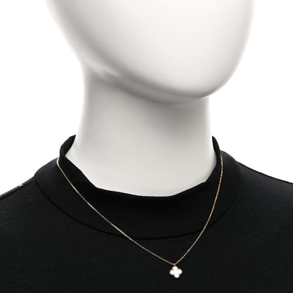 Van Cleef & Arpels 18K Yellow Gold Mother of Pearl Sweet Alhambra Pendant Necklace 2 of 5