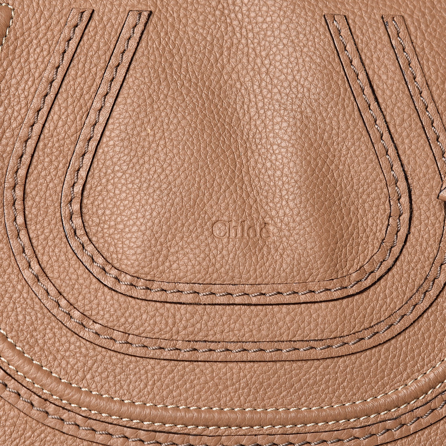 Chloe Calfskin Medium Marcie Round Zip Crossbody Bag Nut 10 of 10