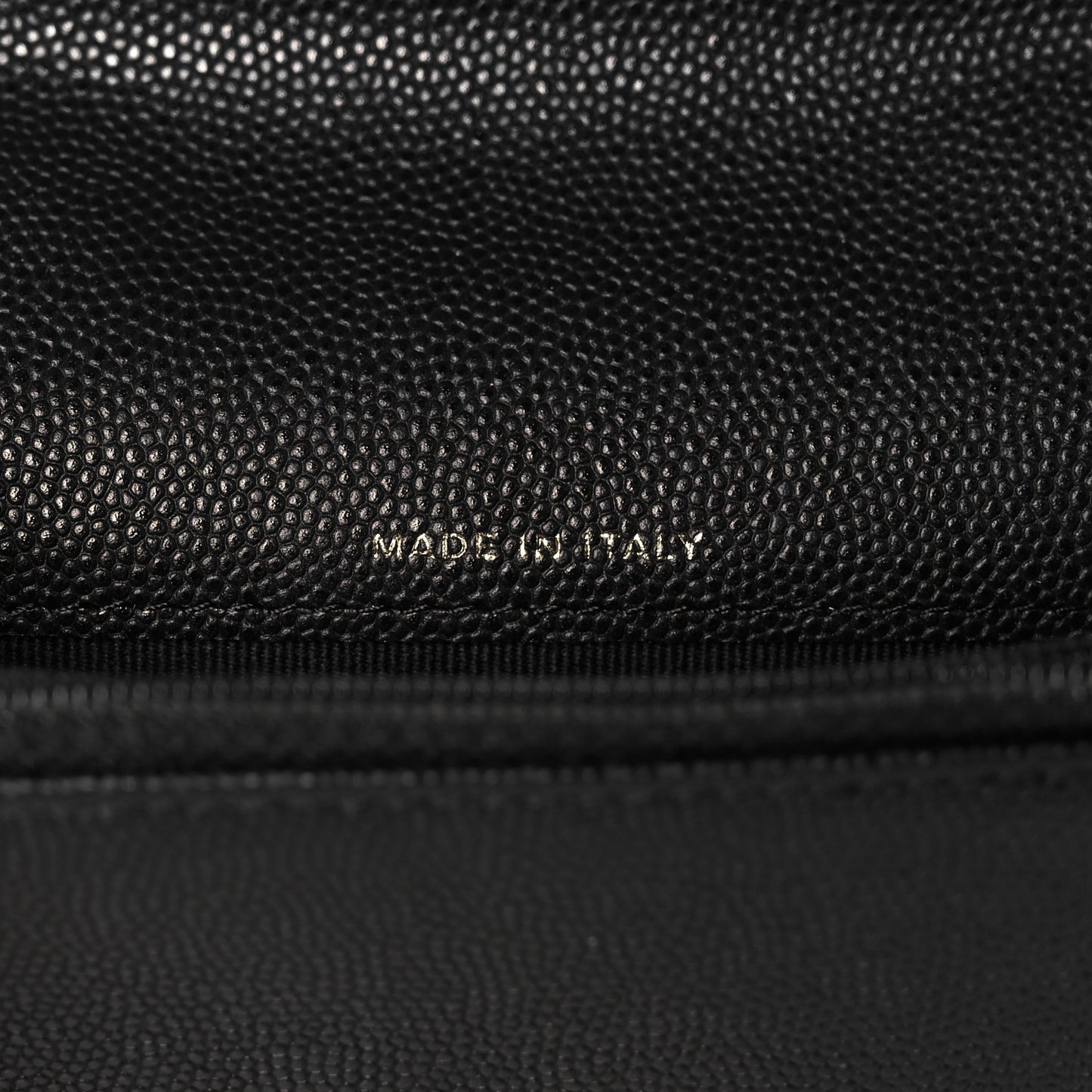 Caviar Quilted Pocket Twins Clutch With Chain Black