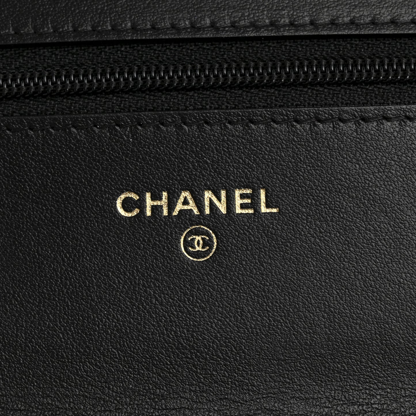 Goatskin Quilted Chanel 19 Wallet On Chain WOC Black