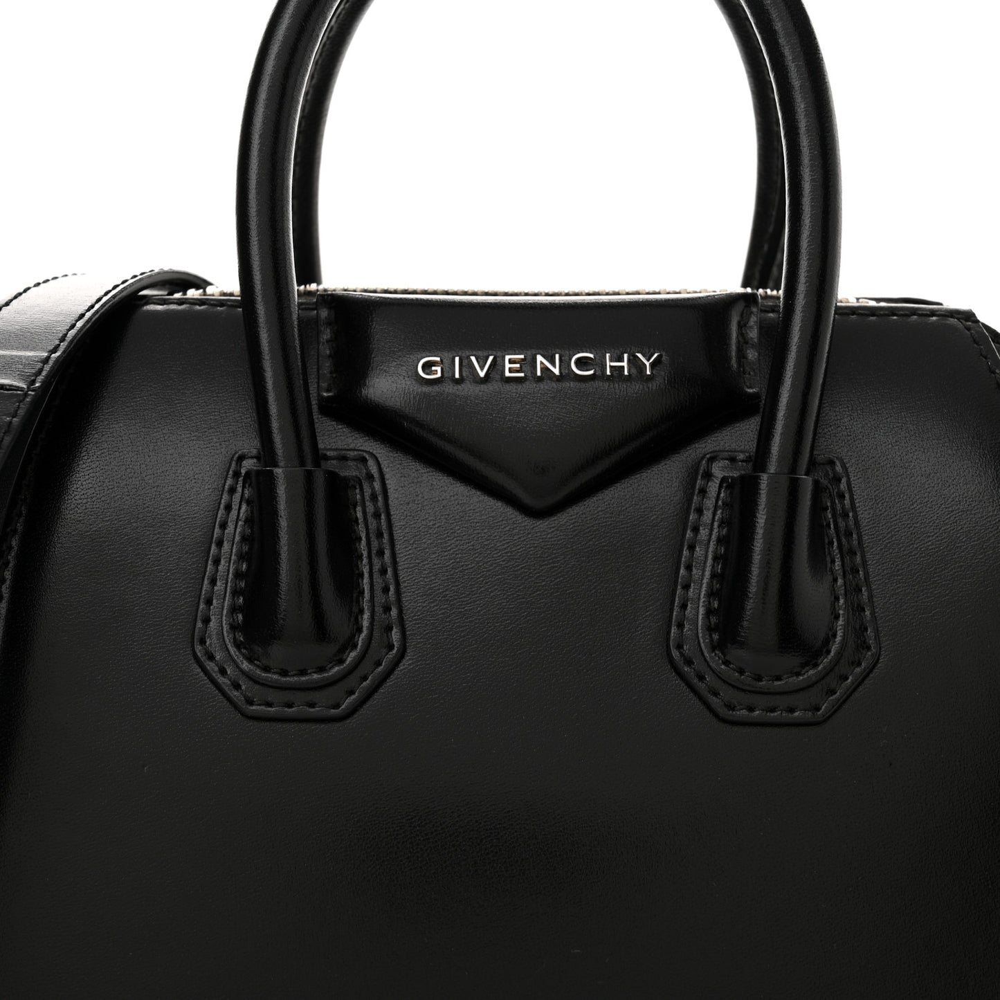 Shiny Lord Calfskin Mini Antigona Black