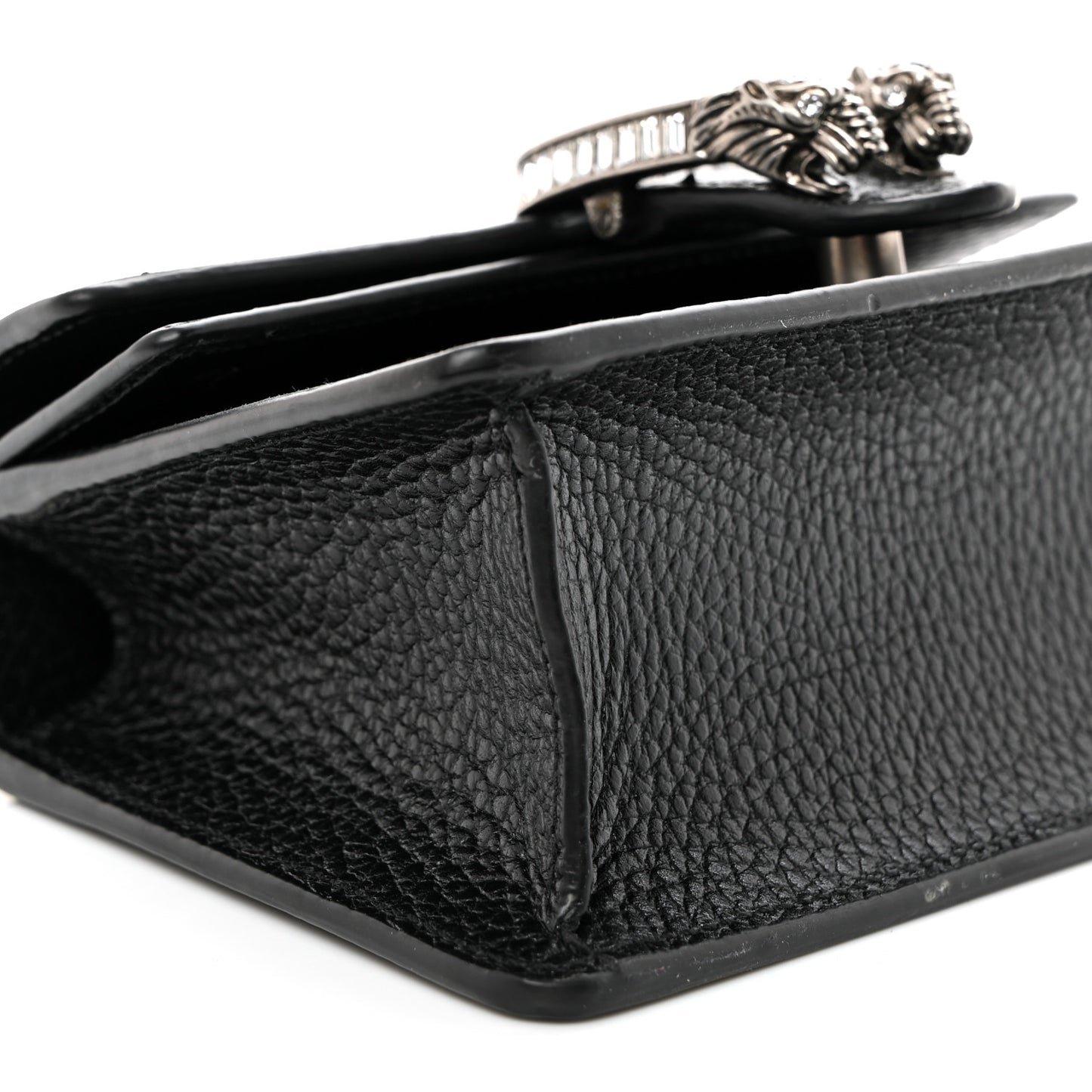 Dollar Calfskin Crystal Mini Dionysus Top Handle Bag Black Crystal