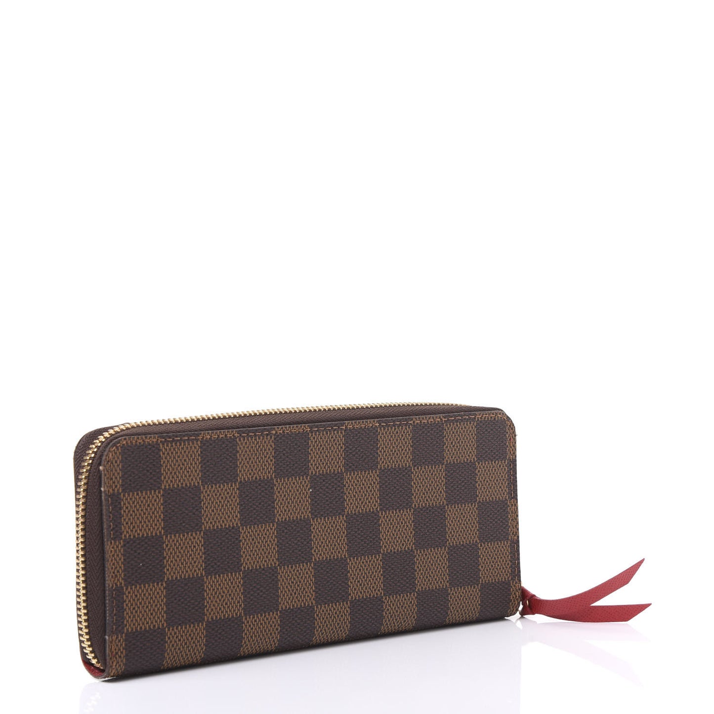 Damier Ebene Clemence Wallet Cherry