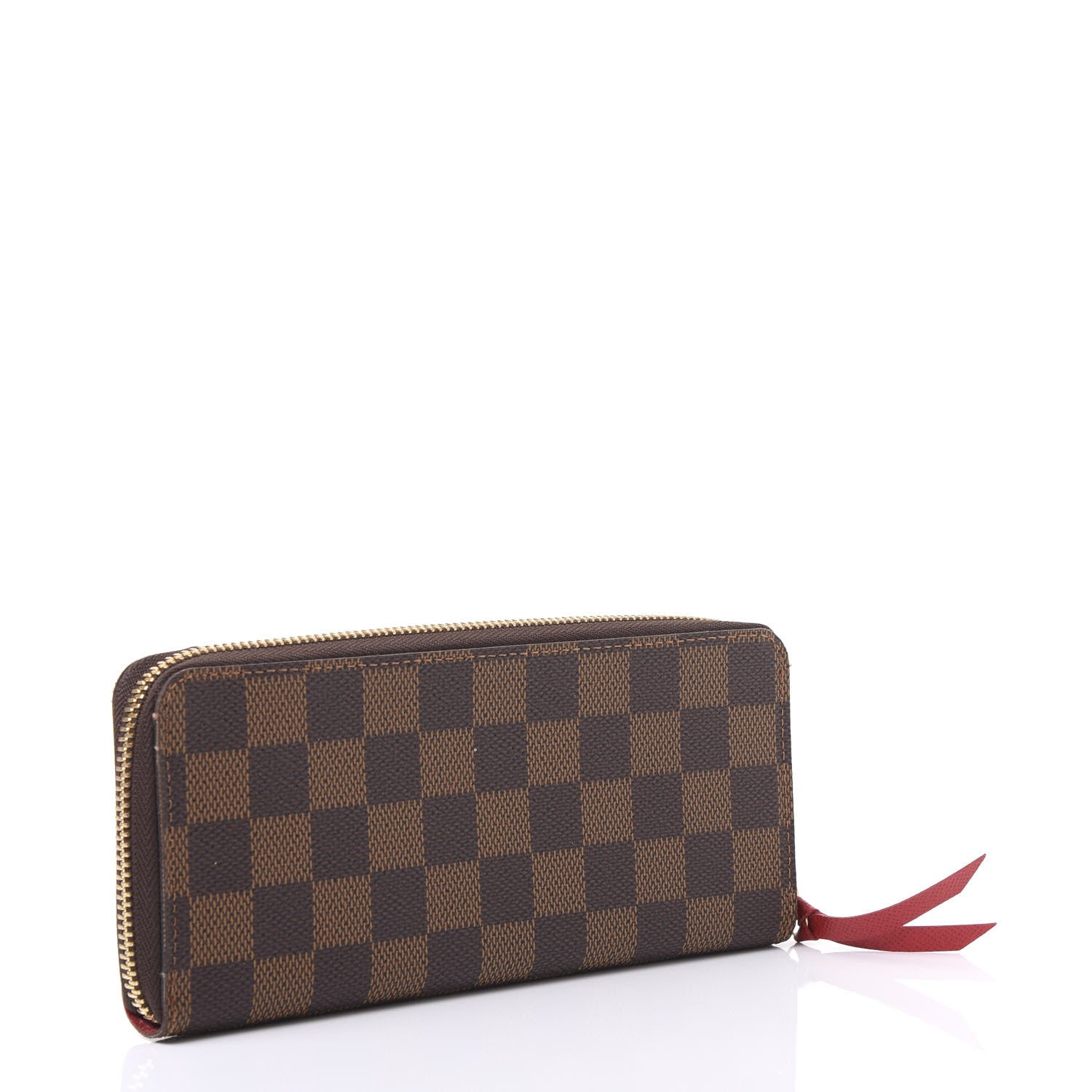 Louis Vuitton Damier Ebene Clemence Wallet Cherry 2 of 9