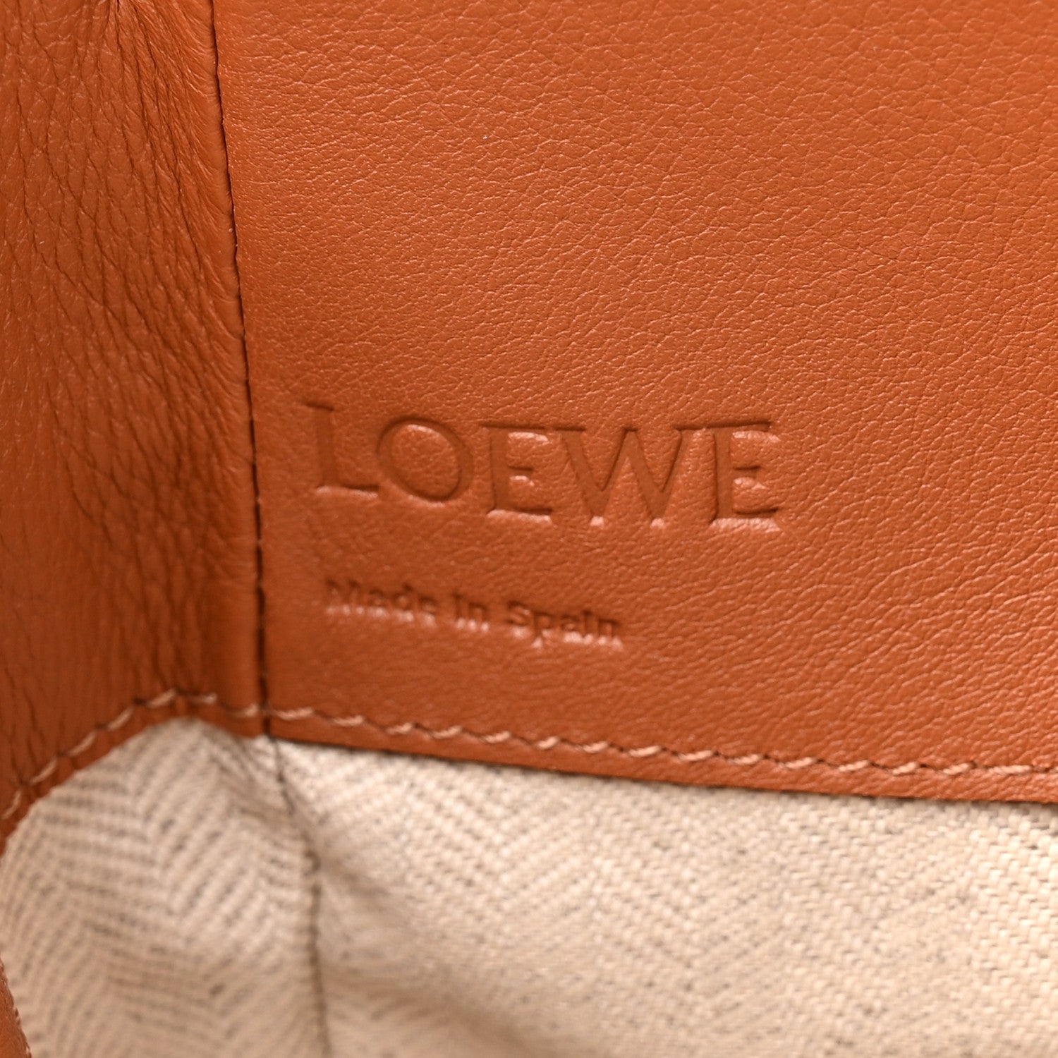Loewe Calfskin Canvas Medium Hammock Shoulder Bag Natural Tan 6 of 10