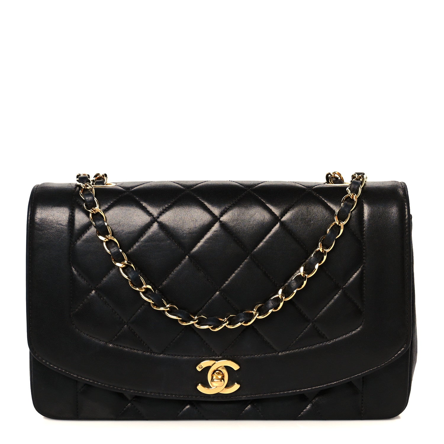 Chanel Lambskin Quilted Medium Single Flap Black 1 of 12