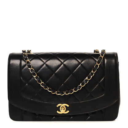 Chanel Lambskin Quilted Medium Single Flap Black 1 of 12