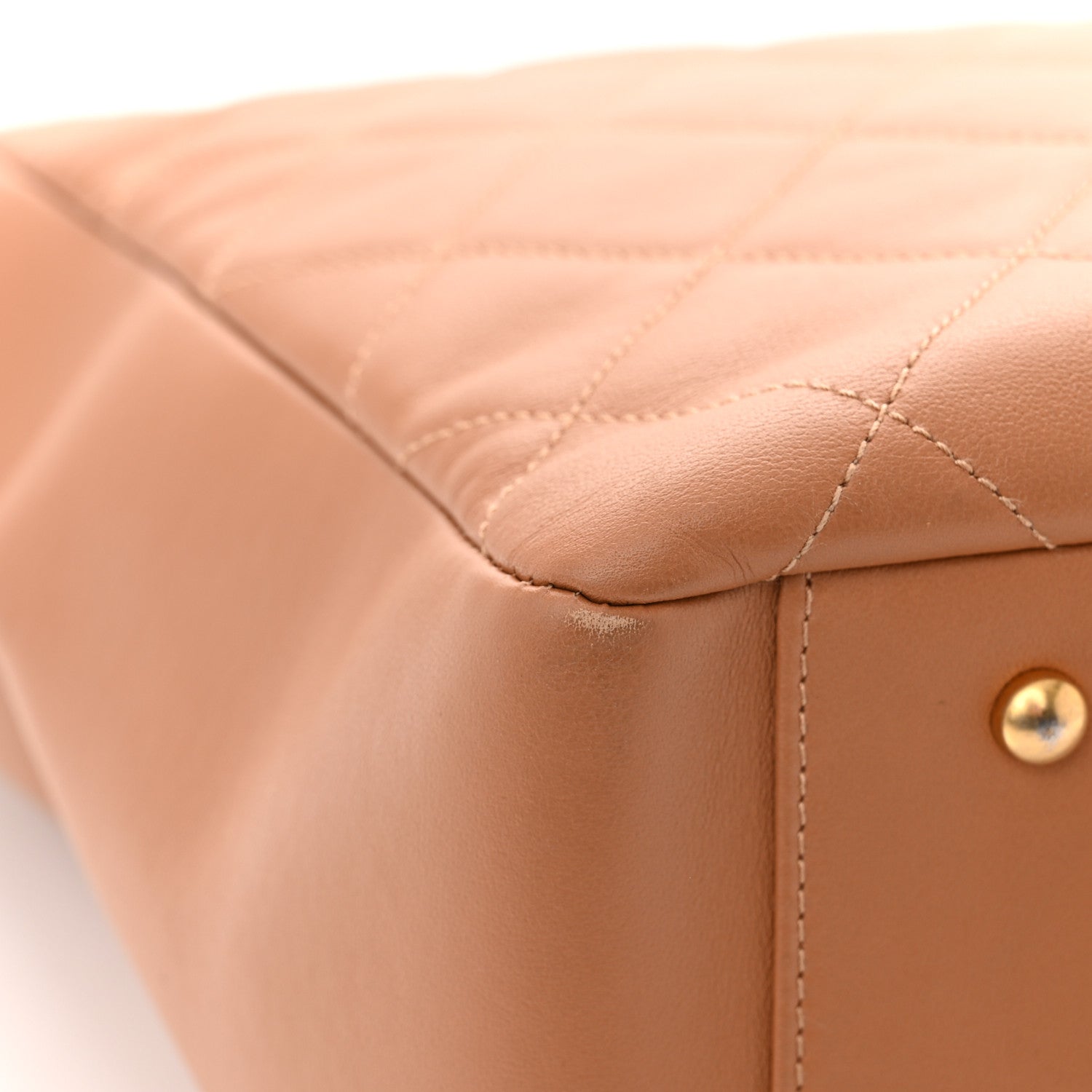 Chanel Calfskin Stitched Large Shopping Bag Brown 14 of 14