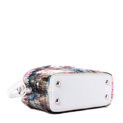Louis Vuitton Calfskin Tinsel Fringe Capucines Mini White Multicolor 3 of 7