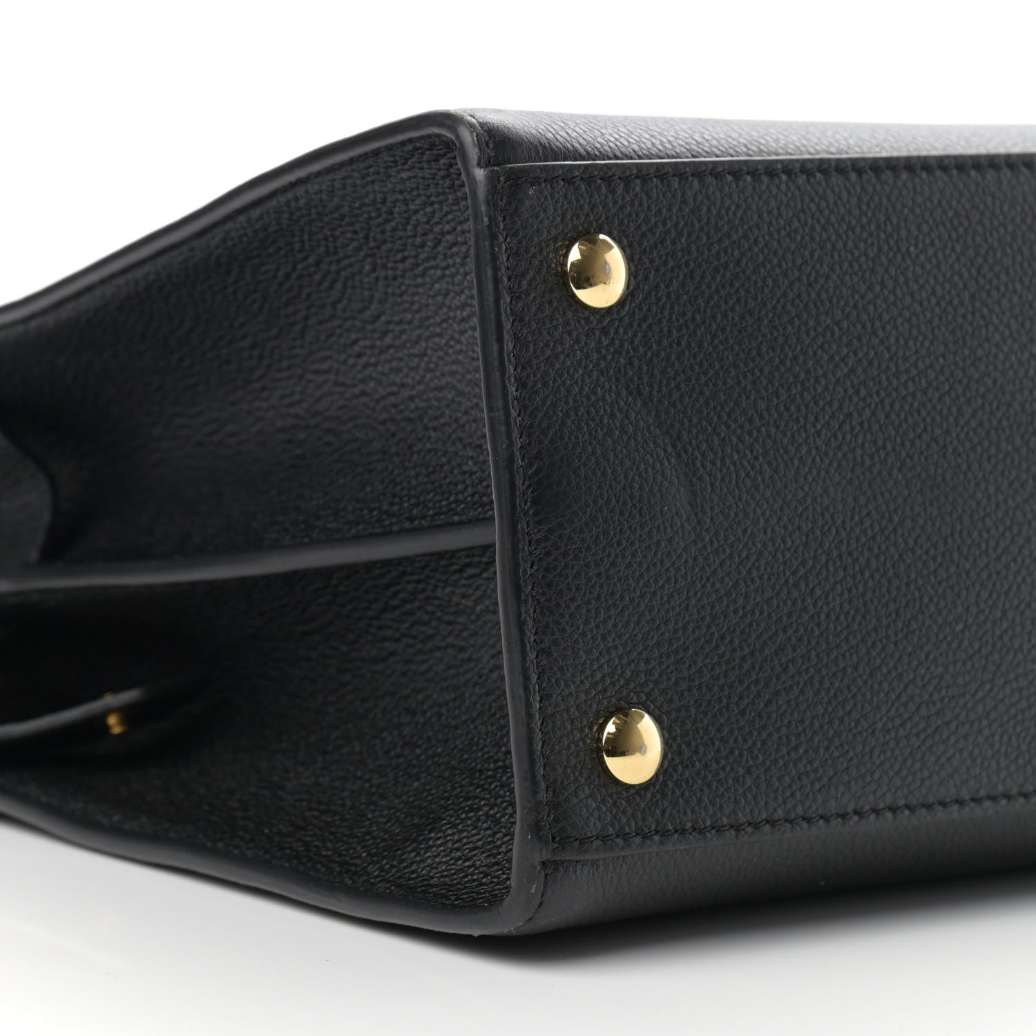 Burberry Grainy Calfskin Medium Title Bag Black 9 of 12