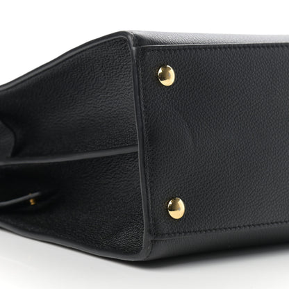 Burberry Grainy Calfskin Medium Title Bag Black 9 of 12