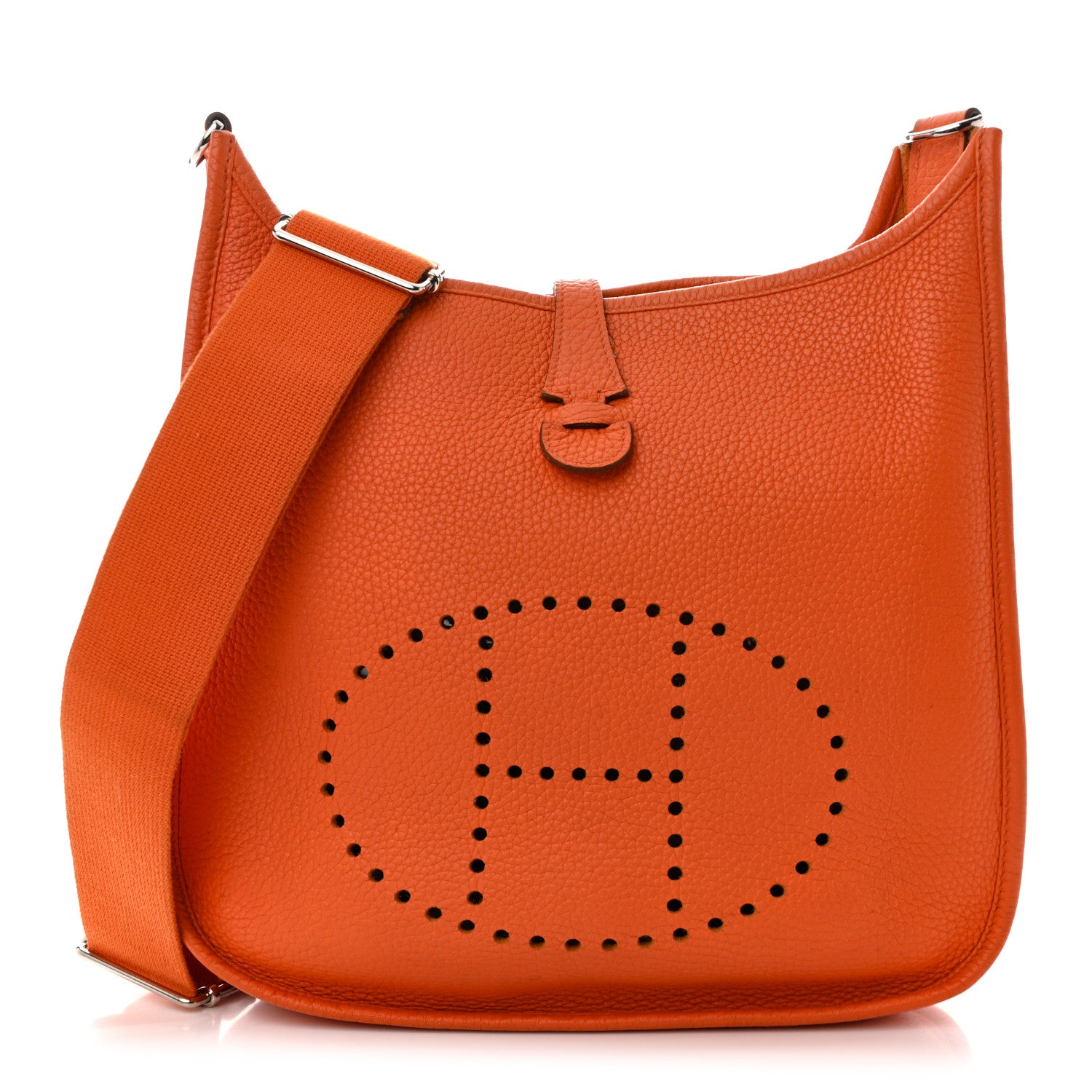 Hermes Taurillon Clemence EVELYNE III PM Orange 1 of 10