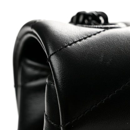 Saint Laurent Calfskin Y Quilted Monogram Monochrome Large Loulou Chain Satchel Black 14 of 14